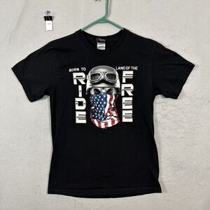 Harley Davidson T-Shirt Men M Black Nebraska Born To Ride Land Of The Free